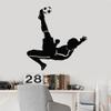 Vinyl Decal Soccer Player Kids Room Boys Decor Sports Art Wall Stickers (ig2955) Grey view 1