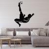 Vinyl Decal Soccer Player Kids Room Boys Decor Sports Art Wall Stickers (ig2955) Orange view 1