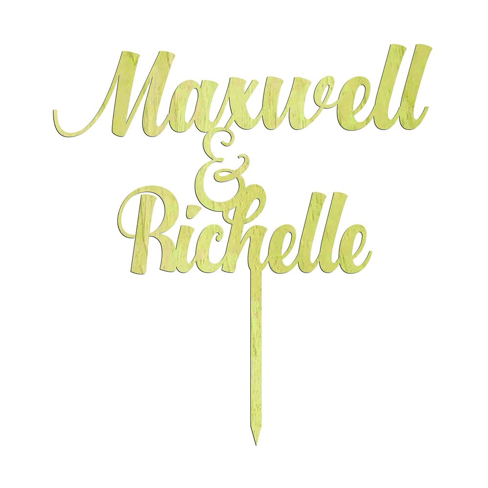 Personalized Wedding Cake Topper Rustic Wedding Cake Topper, Names Cake Topper Cake Decoration 7"- 8" Inches Wide