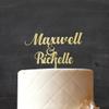 Personalized Wedding Cake Topper Rustic Wedding Cake Topper, Names Cake Topper Cake Decoration 7"- 8" Inches Wide view 2