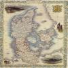 1800's Map Denmark National Coat of Arms Its People Copenhagen Sleswick Elsinore Vintage Poster Repro on Matte Paper view 1