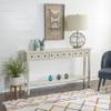 Powell Furniture Sadie Cream Long Storage Console Table, Multicolor view 2