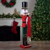 Northlight 36" Red and Green Christmas Nutcracker Soldier with Horn view 2