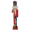 Northlight 36" Red and Green Christmas Nutcracker Soldier with Horn view 3
