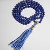 Lapis Lazuli 108 Beads Mala with Metal Guru Bead. view 2