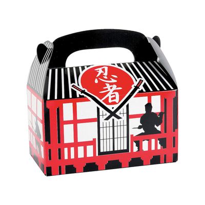 Fun Express Ninja Warrior Treat Boxes for Birthday - Set of 12 - ninja party decorations