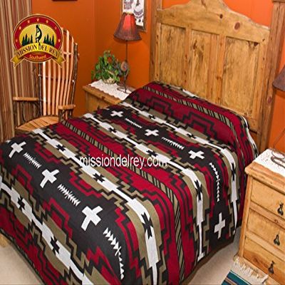 Mission Del Rey Western Bedding Collection - Laguna Black King 114"x96"