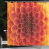 Ambesonne Abstract Shower Curtain, Abstract Flower and Petals Seasonal Blossom Closeup View Gardening Bedding Plant, Cloth Fabric Bathroom Decor Set with Hooks, 69" W x 75" L, Orange Red view 3