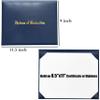 MyGradDay Imprinted Diploma Cover 8.5x11 Diploma Holder Graduation Certificate Cover Smooth Leather Letter Size Navy Blue view 2