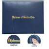 MyGradDay Imprinted Diploma Cover 8.5x11 Diploma Holder Graduation Certificate Cover Smooth Leather Letter Size Navy Blue view 4