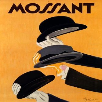 WONDERFULITEMS MOSSANT HAT Fashion French Cappiello Vintage Poster ON Canvas REPRO
