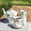 Abbott Collection Ambrosia Hummingbird Teapot,White,10 inches L view 4