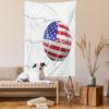 Ambesonne Sports Tapestry, USA American Flag Printed Soccer Ball in Net Goal Success Artwork, Wall Hanging for Bedroom Living Room Dorm Decor, 60" X 80", Navy Blue view 2