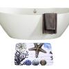 Amagical Colorful Sea Shells Design Bath Mat Set 2 Piece Toilet Rug Bathroom Contour Mat view 3