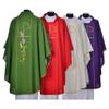 Holyart Chi-Rho Chasuble with Ears of Wheat, Grapes in 100%, GreenGreen view 2