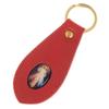 Holyart Divine Mercy Leather Key Ring, WhiteHeight: 8.5 cm|Width: 4 cmWhite view 1