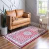Unique Loom Narenj Collection Classic Traditional Textured Medallion Pattern Design Area Rug, 3' 0" x 5' 0", Burgundy/Tan view 2