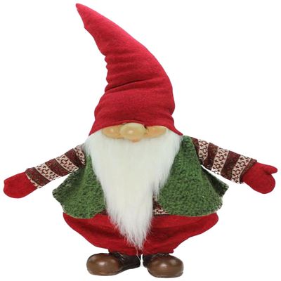 22" Red and White Gnome Christmas Tabletop Decoration