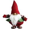 22" Red and White Gnome Christmas Tabletop Decoration view 4