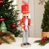 Northlight 14" Red and White Wooden Christmas Nutcracker with Horn view 2