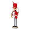 Northlight 14" Red and White Wooden Christmas Nutcracker with Horn view 4