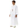 Holy Communion ALB with 2 Pleats Fake Hood, 130 cm (51 inc.) view 1