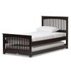 Baxton Studio Hevea Twin Platform Bed in Dark Brown view 1