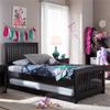 Baxton Studio Hevea Twin Platform Bed in Dark Brown view 2