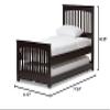 Baxton Studio Hevea Twin Platform Bed in Dark Brown view 3
