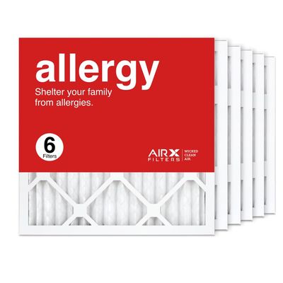 AIRx ALLERGY Premium Air Filter MERV 11 6 Pack AC Air Conditioner Furnace Filters - Made in the USA -16x16x1