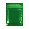 100x Premium Double-Sided Foil Mylar Flat QuickQlick Zipper Seal Bag 7.5x10cm (3x4") (Green) view 1