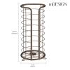 mDesign Metal Toilet Paper Holder Stand - Storage Reserve for 3 Rolls of Toilet Tissue - Freestanding Toilet Paper Holder - Stylish Bathroom Floor Toilet Paper Stand - Omni Collection - Bronze view 3