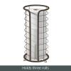 mDesign Metal Toilet Paper Holder Stand - Storage Reserve for 3 Rolls of Toilet Tissue - Freestanding Toilet Paper Holder - Stylish Bathroom Floor Toilet Paper Stand - Omni Collection - Bronze view 4