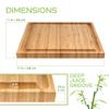 BambooMN Bulk Wholesale Premium Bamboo Grooved Cutting Board - 11" x 11" x .75" - 3 Piece view 4