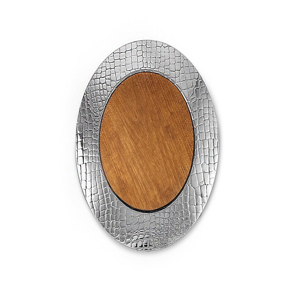 Beatriz Ball 6647 CUTTING BOARD Croc Round, Large, Silver