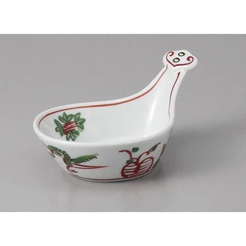 Small High Stand, Red Picture Loquat Shape, Small 4.8 x 3.3 x 2.4 inches (12.1 x 8.5 x 6.2 cm), Restaurant, Commercial Use