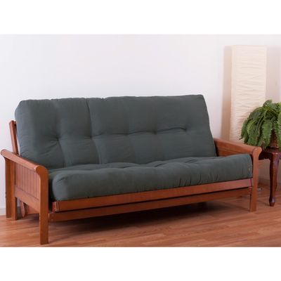 Blazing Needles Renewal 9" Twill Futon Mattress, Queen, Steel Grey