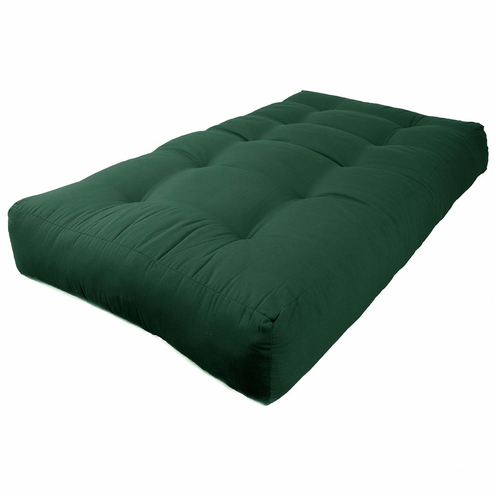 Blazing Needles Renewal 9" Twill Futon Mattress, Twin, Forest Green