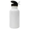 TOOLOUD Bruh Text Only Aluminum 600ml Water Bottle - White view 2