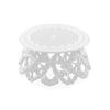 3.5 Inch White Plastic Ornament Base For Cake Topper Base & Favors 12 Pieces view 1