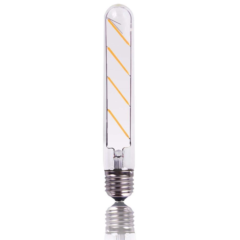 DC 12V LOW VOLTAGE E26 Medium Base T30 Glass Tube Lamp 7.2" Tubular LED Filament Light Bulb Vintage Retro JDD Antique Nostalgic Classic Edison Home Accent Interior Lighting - 2700K Warm White, 4 Watt