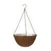 14" Resin Woven Hanging Basket, Espresso Brown, Hangings Basket view 1