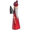 KWO Decorative Father Christmas with Tree Wood, 11 cm, Multicolour, One Size view 1