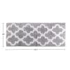 Bathroom Rug - 24 x 60 Inch Long Non Slip Bath Mat with Trellis Pattern - Extra Soft Absorbent Cotton Bath Mat - Machine Washable Bathroom Rugs Runner for Shower, Tub or Vanity by Lavish Home (Silver) view 3