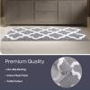 Bathroom Rug - 24 x 60 Inch Long Non Slip Bath Mat with Trellis Pattern - Extra Soft Absorbent Cotton Bath Mat - Machine Washable Bathroom Rugs Runner for Shower, Tub or Vanity by Lavish Home (Silver) view 4