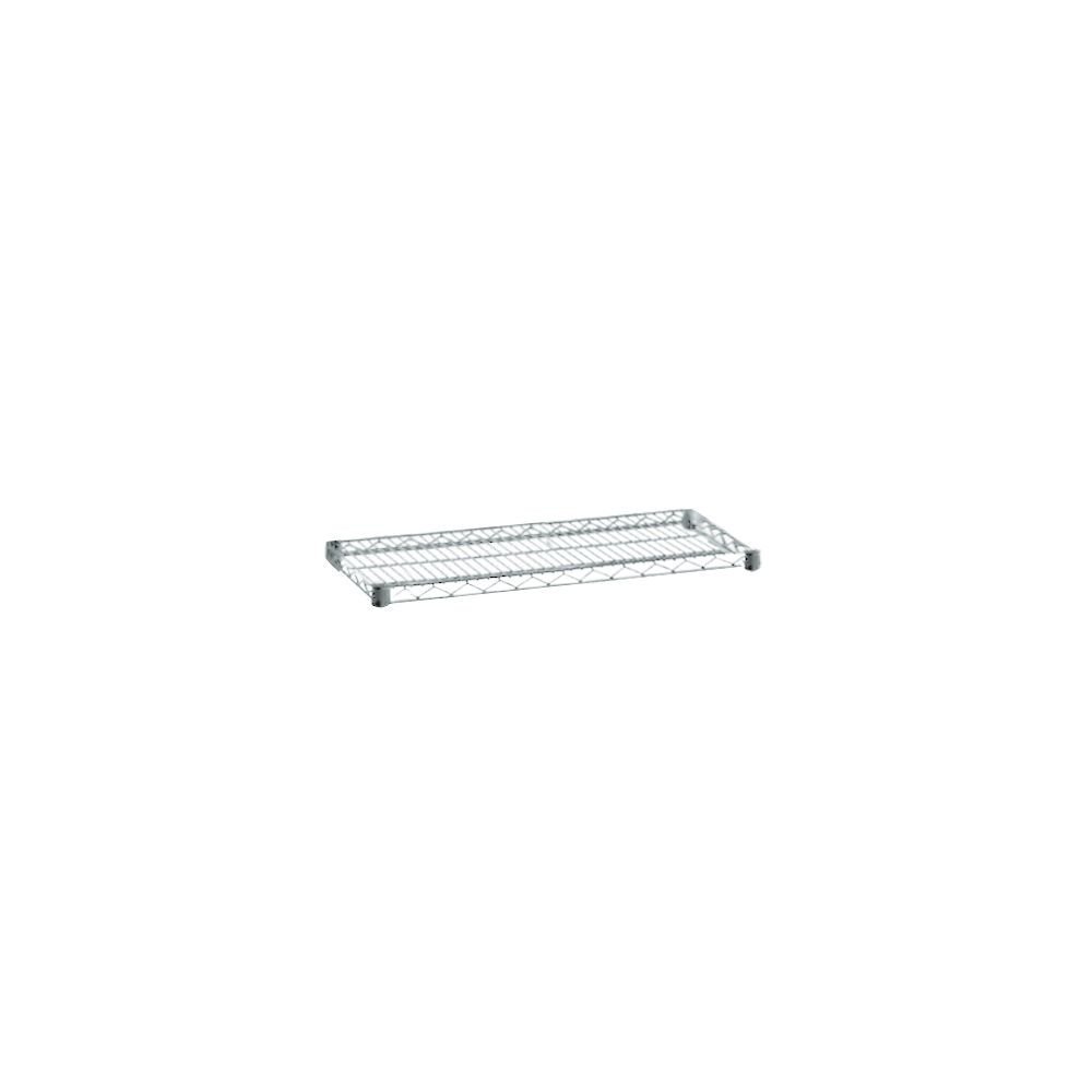 Focus Foodservice FF2448C, Chromate Wire Shelf, 24" X 48", Zinc Plated Steel for Display and Dry Storage, NSF Certified