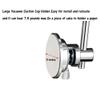 BOPai Modern Vacuum Suction Cup Toilet Paper Holder,Removable Bracket for Bathroom Kitchen.Chrome view 2