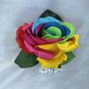 Lily Garden Silk Rainbow Rose Flowers Bouquet Boutuniere (Boutonniere) view 2