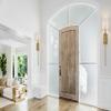 Savoy House 9-7144-1-322 Monroe Bohemian Vintage Soft White Fabric Wall Sconce, 1-Light 60 Watt, 34" H x 7" W, Warm Brass view 2