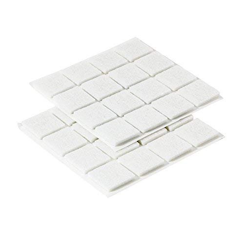 32 Felt pads, 19 x 19 mm, white